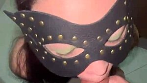 i give a wet blowjob and he cums on my big tits