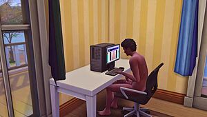 Indian stepmom catches stepson watching porn and jerking off. First-time sex follows! 😲