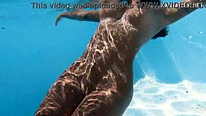 So, with her clothes aside, Yorgelis seduces the producer in the pool? Juicy Latina tits and ass everywhere!