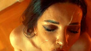 Korku seks! Şeytan onu ele geçirdi, yüzüne boşalmayla şeytan çıkarıldı 😈