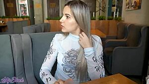 I Felt That Remote Vibrator Buzz in Crowded Cafe - Letty Black