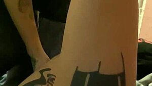 Footjob fetish with licking fingers