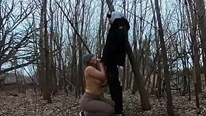 Watch this thick girl suck cock in the park?