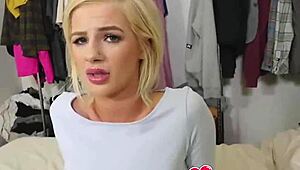 sneaking a peek at stepsister before wild action