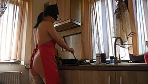 Mature milf in lingerie invites you to slide your dick deep inside her mouth