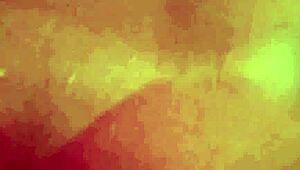 Diamond steps into the shower for a relaxing solo session.