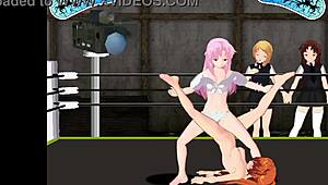 Princesse Juliette combat Sofia sur le ring pour la domination dans ce chatfight féroce