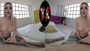 VRLatina showcases stunning Latina Mini Vamps in hard VR action