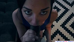 Hot Amara Romani sucks his big penis 😏