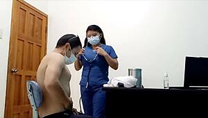 Nurse's Stunning Body Ready for Wild Doggy Action