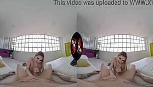 VRLatina showcases stunning Latina Mini Vamps in hard VR action