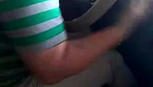 my brother-in-law gives milk to my wife on the road