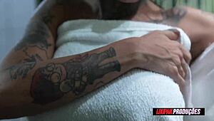 Brunette Brazilian Evelyn Buarque rides hard in cowgirl style