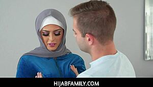 Hijabfamily showcases a curvy teen mastering skills quickly.