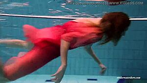 Wow! Duna Bultihalo Stuns in Wet Underwater Dress