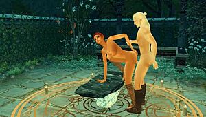 Sims 4 Witcher Parody: Triss Merigold Rough Anal Time