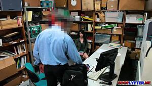 alex harper gets her perfect tits fucked in the office during shoplifting bust