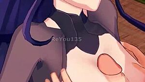 Fuck Raiden Ei With Big Tits!