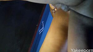 Her pussy feels like honey when tested with a big black cock, moaning in ecstasy.