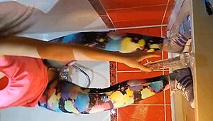 Pee And Dildo Masturbation In Gym Shower