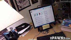 Does this pretty glasses babe really fuck a broker like a wild animal in the office?