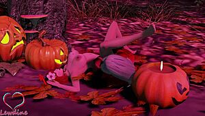 Happy Halloween Cassie Lewdine Big Tits Monster Cock