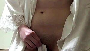 Wow, stripping off pads and pissing with a hairy pussy in 3 wild videos!