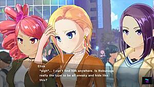 demon king eliza's blonde big tits in hentai magicami