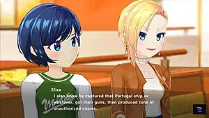 demon king eliza's blonde big tits in hentai magicami