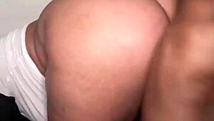 I stroke my ebony babe with backshots and creampie.