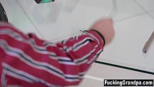 Young Girl Nailed by Old Pervert Step-Grandfather