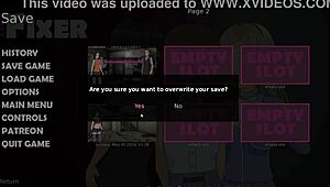 Finishing the game in an anime hentai adventure.