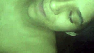 Latina amateur giving blowjob to black cock homemade