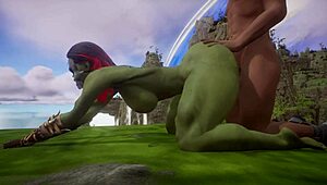 wildlife sandbox got this thick orc amazon dominating a human