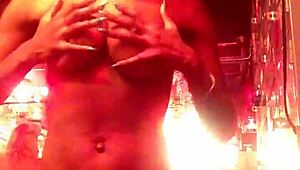 Ebonysweets Strips And Rips Clothes On Webcam