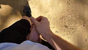 What’s hotter than a hairy guy jerking off in public bush settings?