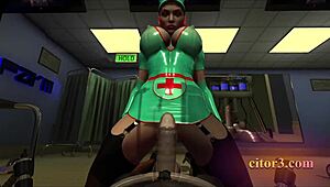 hey, wanna see latex nurses in citor3 3d vr game pump with vacuum bed?
