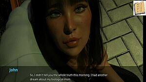 john shows his strength by carrying all three girls