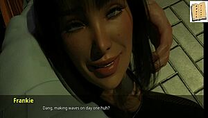 john shows his strength by carrying all three girls