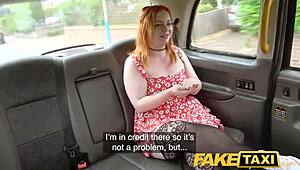 Fake Taxi Ginger Monster Cock Deepthroats and Pounds Anal Outdoors
