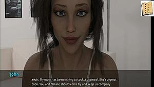 john shows his strength by carrying all three girls