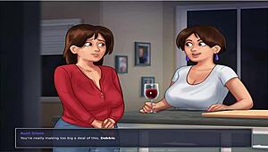 In Summer Time Saga UNC Part 9, the heroine reveals her BIG TITS for a thrilling HANDY session.