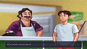 In Summer Time Saga UNC Part 9, the heroine reveals her BIG TITS for a thrilling HANDY session.