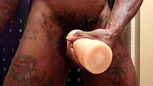 hallelujah johnson jerking off with a massive cumshot finish