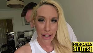 Curvy British Lexi Ryder Fingers Shaved Pussy In Solo Masturbation