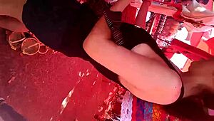 Teen 18+ displays her lovely neckline in a stylish outfit