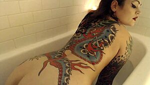 Bath Show Final 2 With Tattoo Display And Relaxing Soak