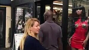 Milf Flashing Panties in Paris with BBC