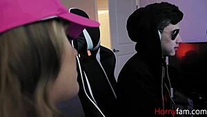 Stepsis Gobbles Gamer Cock, But Can She Handle Hardcore Riding?