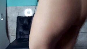 Latina tattooed amateur starts with striptease, ends with facial cum.